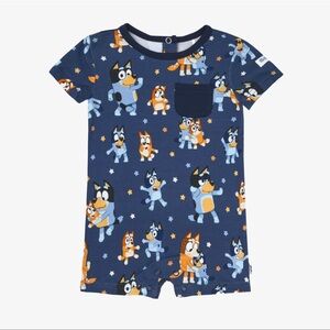 Bluey Dance Mode Pocket Shorty Romper NIB 2T